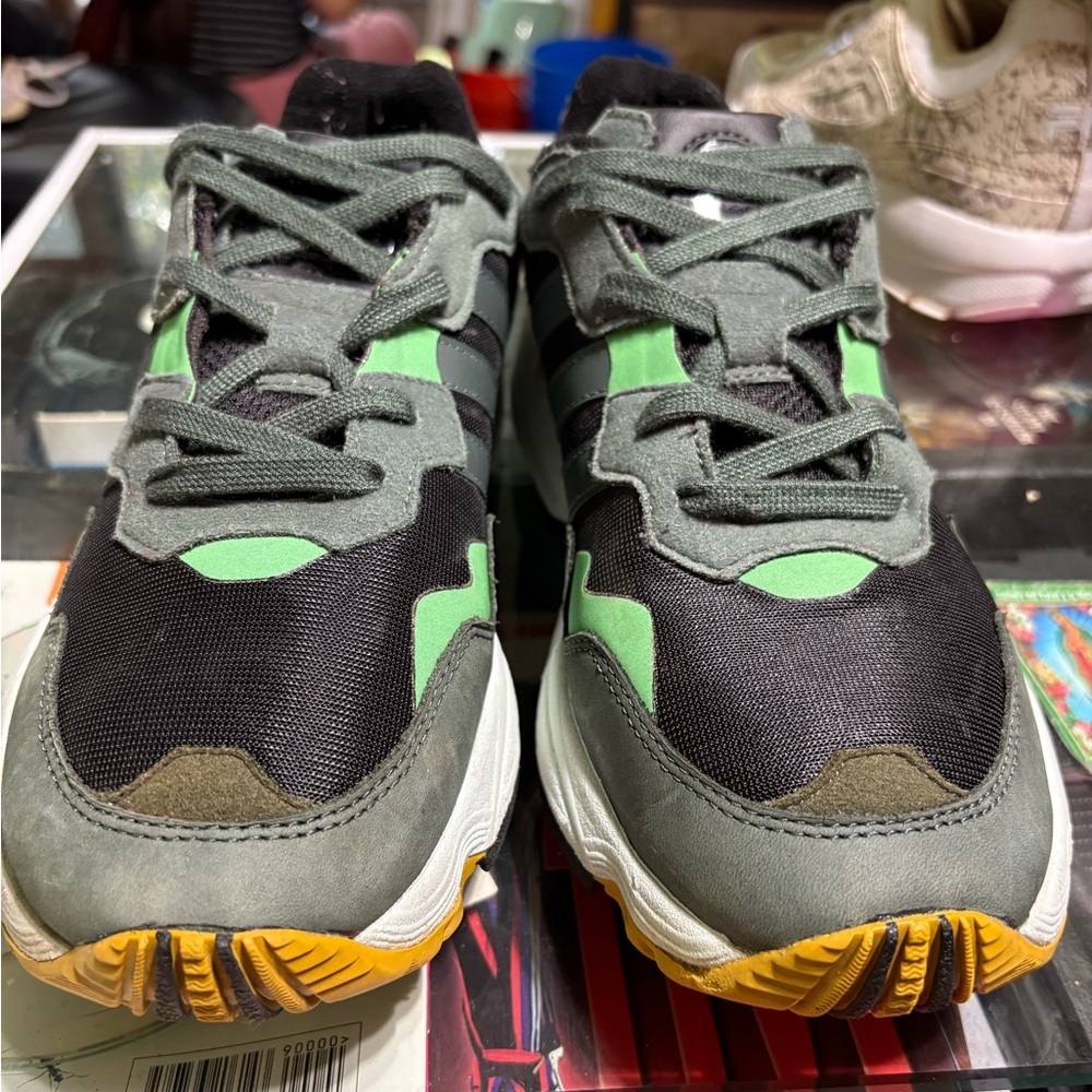 Adidas Yung-96 Men's Shoes Core Black-Legend Ivy-Raw Ochre F35018